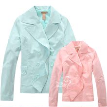 淘金币韩版小西服中长款Forever 21OL气质休闲西服外套 职业 大码