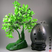 【醉墨古韵坊】阴氏陶埙/八孔黑陶梨形圆埙/晚照/精品演奏埙/包邮