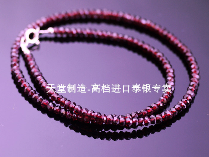 泰國進口,16-18英寸不規則切面天然石榴石項鏈在類目 飾品/流行首飾/時尚飾品新, 項鍊中 - 來自Buy2taobao.com提供專業的淘寶代購服務