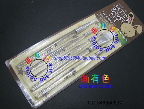 ART 'S children Gouache paint brush suit transparent White rod Water chalk Watercolor pen 5 loading Hand drawn paintbrushin the Electronic Dictionary/Electronic paper book/Stationery , Painting tools/Painted wood/Calligraphy Supplies , Gouache/Watercolor/Canvas special pen category - from Buy2taobao.com to provide professional Taobao agent buy service