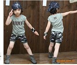 童装2012儿童纯棉夏装款短袖套装 男童夏款韩版 儿童T恤短袖套装