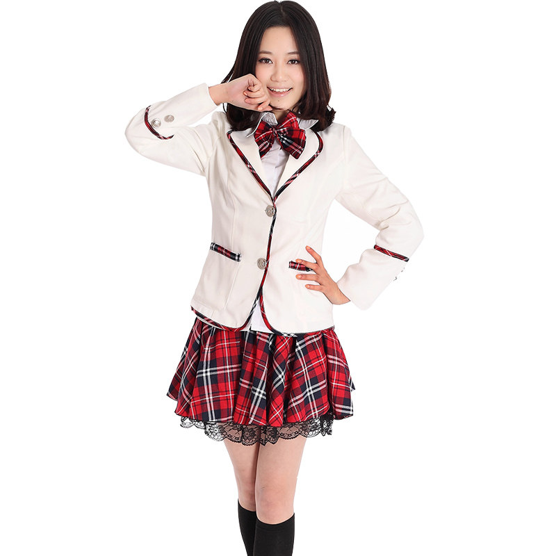 时尚<em>女生</em>校服<em>套装</em>一起来看流星雨剧服超级炫丽
