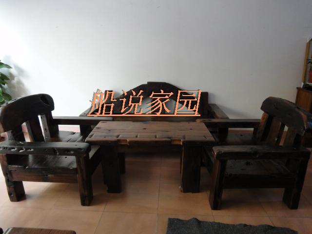 厂家直销老船木家具/实木原生态家具/沙发茶几组合客厅4件套|msdalam kategori perabot kediaman, SOFA, sofa kayu pepejal - dari Buy2taobao.com untuk memberikan perkhidmatan ejen Taobao profesional membeli