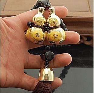  包邮镀金双葫芦招财 保平安车饰饰品出入平安汽车挂饰