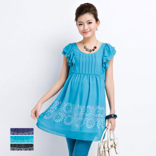 October Mummy maternity dresses summer Korean new ladies short sleeve round neck t shirt authentic
