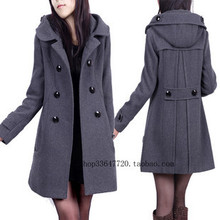 <span class=H>2010</span><span class=H>秋</span>冬<span class=H>新</span> 呢大衣 <span class=H>秋</span>冬装 女带帽双排扣加厚毛呢<span class=H>外套</span> 有加大码