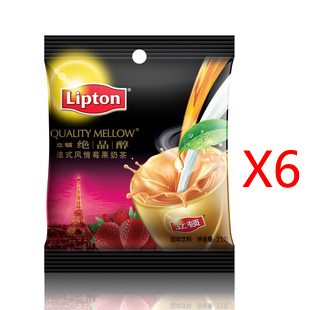  立顿奶茶 立顿 绝品醇奶茶法式风情莓果6袋装