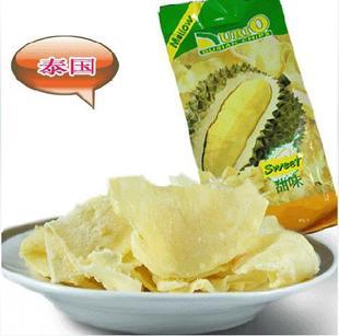  10包包邮 泰国特产食品 URIO 炸榴莲片 榴莲干 甜味 75g 送礼佳品