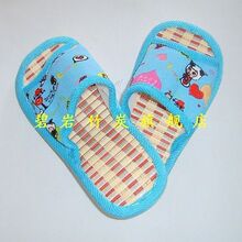 特价!碧岩竹炭 夏季新品 儿童竹炭拖鞋  儿童卡通拖鞋 凉托 蓝