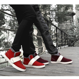  冬季户外翻毛棉鞋情侣雪地靴男鞋女鞋棉板鞋靴子保暖鞋子潮男冬鞋