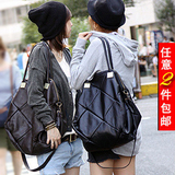 通勤女包包2011秋冬新款潮韩版机车包菱格大包单肩斜跨包复古休闲
