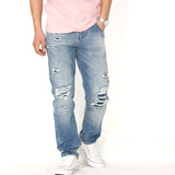 JackJones/杰克琼斯专柜正品 男式浅蓝色破洞牛仔裤32054