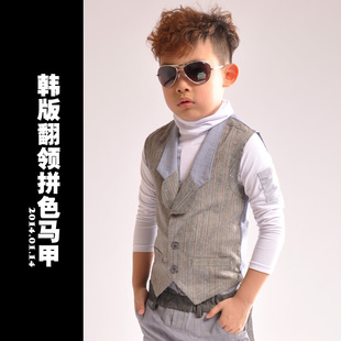 2014韩版童装思密达 男童<em>马甲</em>儿童背心 潮款西