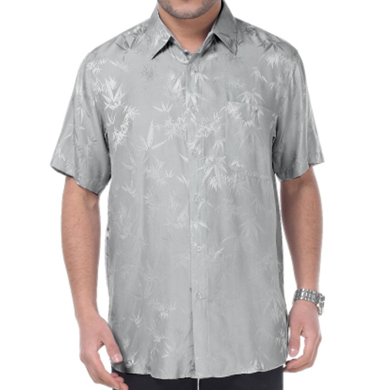 Special Offer 100% Real silk Middle and old age Shirts Shirt Hangzhou Silk men's wear dad jacketin the Men's clothing, Shirt category - from Buy2taobao.com to provide professional Taobao agent buy service