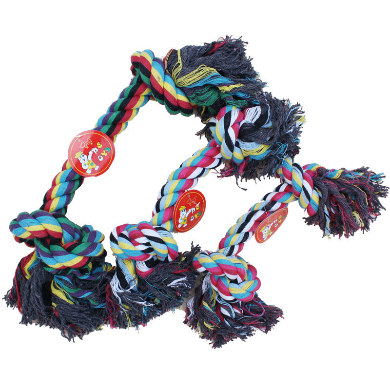Pet toy dog bites kept tallies of pure cotton double knot the rope clean teeth molar neutralizer to the small and medium dogs