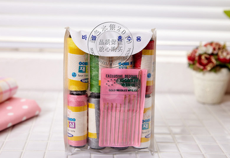 new pattern the republic of korea Imported sewing kit simple and easy Sewing kit Wire box suit 10 8 gold pin reelin the Home Fabric , Stitch & Tools Accessories , Cross Stitch Tools , Junction box category - from Buy2taobao.com to provide professional Taobao agent buy service