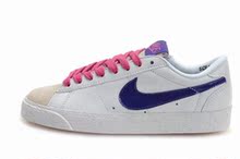 09新款正品耐克NikeBlazer女子板鞋/运动鞋白紫色-运动鞋