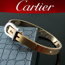 Pulsera de Cartier Cartier contador gratuito con dinero deducido de oro rosa de los hombres pulsera de titanio genuina calidad y las mujeres