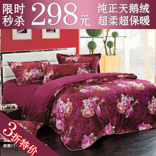 黑马集 艾秀秋冬床品 加厚保暖 天鹅绒四件套 超珊瑚绒四件套