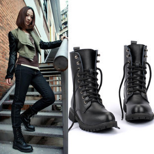  亏本大甩卖爆款马丁靴骑士靴欧美机车靴英伦风军靴中筒短靴女