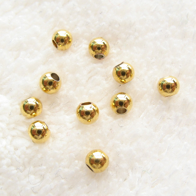 小银珠镀黄金色圆珠 圆球金珠隔球形珠子 diy配件 3mm4mm5mm|msdalam kategori Aksesori/Barang Kemas Fesyen, aksesori DIY, jarum - dari Buy2taobao.com untuk memberikan perkhidmatan ejen Taobao profesional membeli