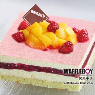  窝夫小子 缤纷水果木柴蛋糕 鲜奶油水果 生日 北京上海配送