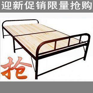 单人折叠床/单人床/实木床1.2米小床/双人床/木板床简易床午休床