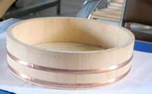 冲钻 厂家直销出口 日韩 寿司桶 拌饭桶 木桶（45cmX高10cm）