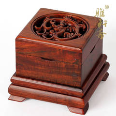 红酸枝木香具香炉木质盘香盒 檀香炉香盘香炉熏香炉香板 盘龙香盒