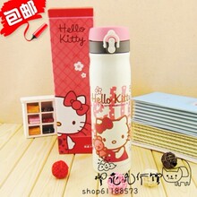 正品hello kitty 保温杯 日本凯蒂猫儿童女士男士卡通保温壶500ML