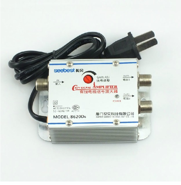 視貝壹分二有線電視信號放大器20db增益可調 有線電視壹進二在類目 3C數碼配件, 家電影音周邊配件, 分配器/分頻器/分支器中 - 來自Buy2taobao.com提供專業的淘寶代購服務