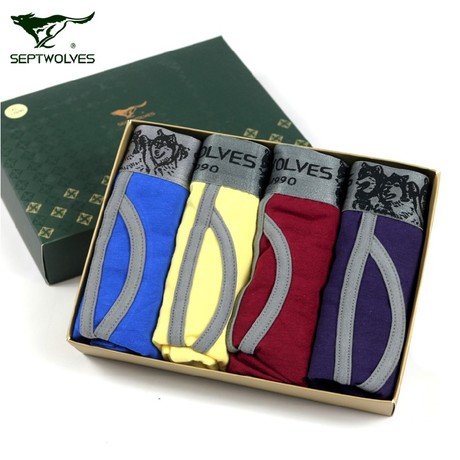 组合礼盒<em>七匹狼</em>内裤 <em>男士内裤</em>纯棉 内衣平角内