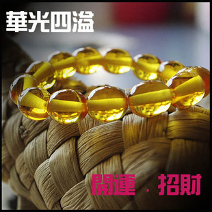 开光 超美琥珀 金珀 蜜蜡 佛珠手链 念珠手串 招财健康