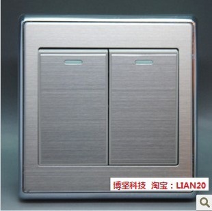 Switch switch, I5 series Double control 86 Stainless steel wire drawing Double control 86 Double control quality goodsin the Electronic/Electrician , Switch , Dual control switch category - from Buy2taobao.com to provide professional Taobao agent buy service