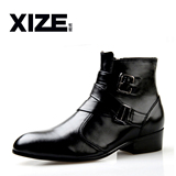 Xize冬季新品潮流男靴 热卖保暖高帮鞋 时尚韩版英伦军靴子