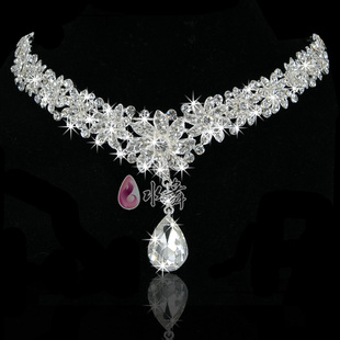  花的秘密 新娘皇冠头饰 结婚发饰婚纱配饰韩式饰品 银色水钻额饰