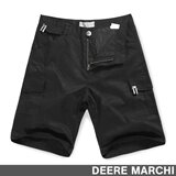 【5折】DEERE MARCHI经典简约纯棉直筒休闲男士短裤 DM302黑