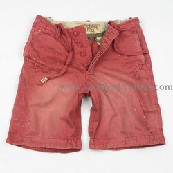 正品 美国Abercrombie&amp;amp;Fitch 男装红色休闲短裤 假一赔十