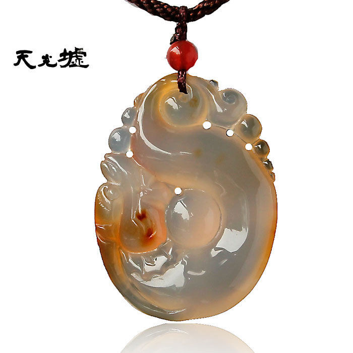 天光墟玉器天然玉髓如意吊坠冰彩 冰种玉髓如意挂件YS001一物一图