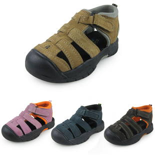  最新OSHKOSH外贸原单儿童凉鞋真皮反毛牛皮凉鞋男镂空童鞋