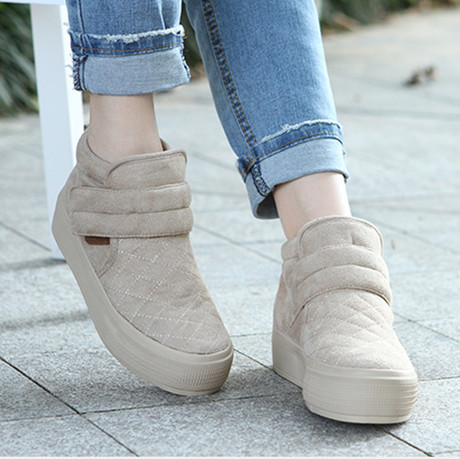 松糕底帆布鞋休闲鞋...