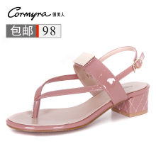 包邮 2012夏季新款正品女凉鞋波西米亚欧美夹趾中跟鞋子 特价清仓