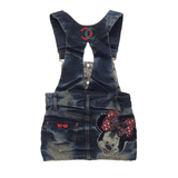 【麦童庄】韩版女童牛仔<span class=H>裙</span>米奇女童<span class=H>背带</span><span class=H>裙</span>女童短<span class=H>裙</span>吊带<span class=H>裙</span> 30012