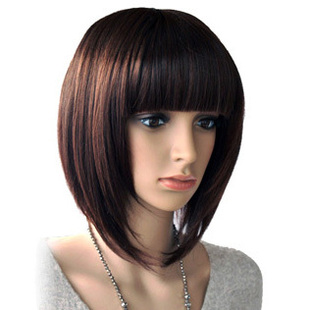 评价】黛秀假发 女生短发bobo头蓬松 斜<em>刘海</em>梨