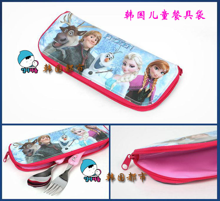Korean imports children Cutlery Bag disney Snow Romance student Cartoon study chopsticks Forkin the Diapers/Care/Feeding/Push lathe , Cups/Tableware/Grind/Attachment , Children's tableware category - from Buy2taobao.com to provide professional Taobao agent buy service