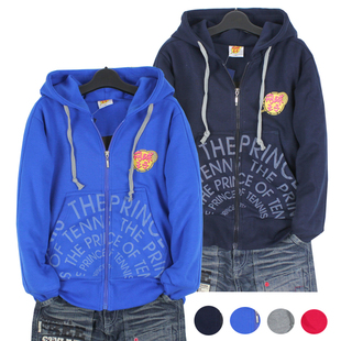  童装男童春装中大儿童卫衣男童卫衣双层布衬里外套夹克衫开衫帽衫