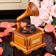 极速木质复古留声机音乐盒八音盒创意闺蜜生日礼物送女友女生男生