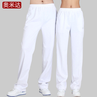 款南韩丝广场舞团体活动夏季薄款白色运动裤女