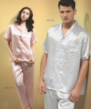 蚕美人100%桑蚕丝重磅真丝睡衣情侣装家居服短袖11026/11002