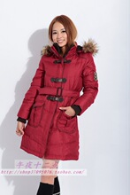 专柜正品<span class=H>艾格</span>/周末 2011冬款暗红色<span class=H>羽绒</span><span class=H>服</span> 110235054-00 899元